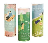 3 Boîtes de Mouchoirs Cylindriques pour Voiture, Format 17,6x6,5x6,5cm | Papier de Pâte, Forme Ronde, Adapté aux Porte-Gobelets, Gain de Place, pour Conducteurs et Passagers