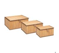 3 boîtes de rangement bambou - 5 five simply smart