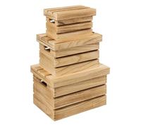 3 boîtes de rangement cagette en bois