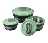 3 Boites Isothermes Repas Chauds - Set de 2,4/1,4/0,9 L Boite Alimentaire Isotherme Saladier Vert, lot de 3 GLACIERE