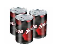 : 3 boîtes métalliques cadeau - I love You - Ø 78 x 111 mm