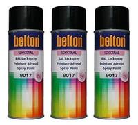 3 bombes de peinture Belton Spectral RAL9017 Noir signalisation 400ml