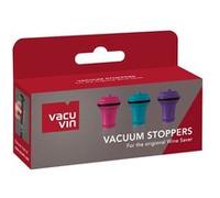 Vacuvin 08850606 Set de 3 Bouchons Stoppeur,Multicolore