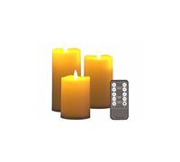 : 3 bougies LED blanc chaud télécommandées avec luminosité variable et minuterie