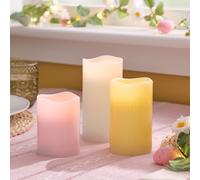 3 Bougies LED en Cire Pastel