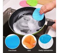 3 Brosses De Nettoyage En Silicone Souple, Tampon À Récurer, Éponge De Lavage, Bol À Vaisselle, Nettoyeur De Pot, Outil De Lavage, Accessoire De Cuisine