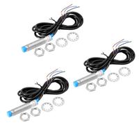 3 capteurs de proximité inductifs NPN, 3 fils, 6-36V DC, distance de détection de 0 à 4 mm