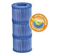 Cartouches de filtration - NETSPA - Lot de 3 - Anti-bactériennes - Compatible tous spas - Ø10.4 x H8cm