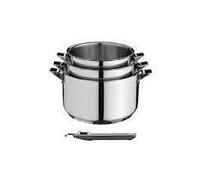 CUISINOX - Eclipse - Lot de 3 casseroles tout inox 16/18/2 cm (1.5L, 2L, 3L) et poignée inox - Fond encapsulé - Compatible tous feux dont induction - Acier Inoxydable 18/1 - Finition miroir