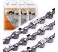3 chaînes de scie de rechange, à denture semi-lame, 0,3 pouces, 1,1 mm, 28 maillons, pour Parkside