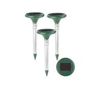 : 3 chasse-taupes solaires 400 Hz 2 en 1 avec balise lumineuse