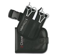 3 claveles 12760 - Set Coiffure avec étui et 2 ciseaux de 5.5 et couteau Cranberry