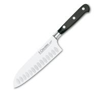 3 CLAVELES Forgé - Couteau Santoku alvéolé, forgé, 17 cm