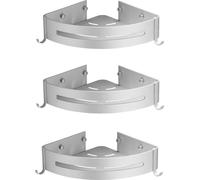 3-couche d'argent salle de bain étagère d'angle panier triangle rack organisateur de douche savon panier salle de bain triangle rack de l'espace en aluminium