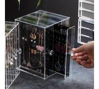 3 couches Bijoux Transparent Affichage Shelf Boucles d'oreilles Shelf Stand d'affichage Kiliaadk787 Transparent G