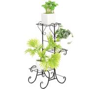 3 couches de métal Flower Shelf Accueil Debout Intérieur Salon Green Bar Flower Pot Rack - Blanc