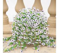 【3 € de réduction dès 10 €】4 pièces 72,8 cm Fleurs artificielles suspendues pour l'extérieur, décoration de plantes artificielles, daisy, eucalyptus, couleur de soie, réalisme, pour extérieur, maison,