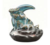 【3 € de réduction dès 10 €】JU7CER 1 pièce Brûleur d'encens en céramique cuit au four (Modèle Lotus) - Idéal pour la décoration de Noël et l'exposition sur le sol, Support d'encens