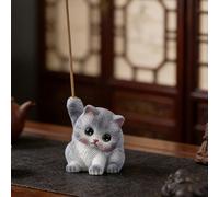 【3 € de réduction dès 10 €】JU7CER 1 pièce Support d'encens en forme de chaton adorable, brûleur d'encens en céramique pour aromathérapie, décoration intérieure créative, pièce décorative, encens pour 