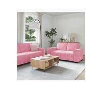 3-delige Loungeset met kussens fluweel roze3324621