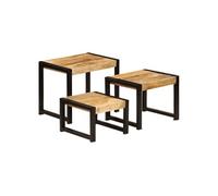 vidaXL Tables gigognes 3 pièces Bois solide de manguier