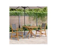 vidaXL Ensemble de jardin 3 pièces en bois massif d'acacia