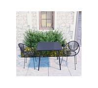 3-delige Tuinset PVC-rattan zwart3060219