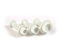3 emporte-pièces à poussoir en plastique ronds Blanc G