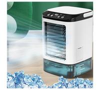 3 en 1 Climatiseur Mobile, Réservoir D'eau 900ml,Avec Glacière Air Conditionné Pour Maison 3 Vitesses de Vent et 7 Lumières LED Climatisseur Mobile Pour La Maison Petit Bureau