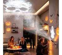 3 en 1 Lumières de projecteur d'Halloween LED Lumières de plafond effrayant | Mini projecteur USB pour chambre à coucher, salon, fenêtre, mur de voiture, plafonniers à 3 motifs