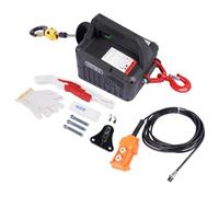 3 en 1 Palan électrique 1500W, 300KG treuil électrique portable de fin de course infrarouge amélioré Vitesse 5 m/min pour Garage Entrepôt Usine Remorquage Hopzty