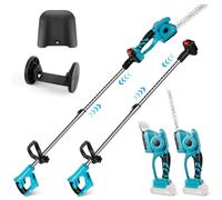 3 en 1 Taille-haie Télescopique sans Fil Compatible avec Makita 18V, Cisailles Gazon & Buissons, Lames 220mm et 130mm Tête Inclinable 90° (sans Batterie)