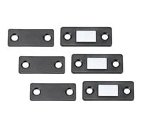 3 Ensembles Aimant de Porte D’armoire Noir en Acier au | Tiroir et Porte Coulissante, Design Fin, Installation Facile, Gain de Place, la Cuisine et Placards