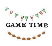3 Ensembles Banderole Triangulaire Football Américain en Papier | Légère, Suspendue, Accessoire Photo, Thème Rugby, pour Garçon et Filles et Fans