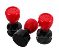 3 Ensembles Coussinet Photosensible Rond en Plastique | Bloc de Fabrication à Domicile, Remplacement Pratique, Design sans Bord, Limite les Bavures, Noir et Rouge