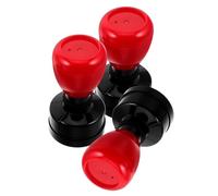 3 Ensembles Tampon Rond en Plastique Coussinet Photosensible | Remplacement Rapide, Bords Nets et Impressions Précises, Accessoire de Fabrication de Sceaux, Noir Rouge