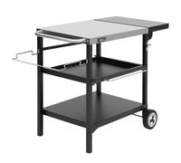 3 Étagères Chariot pour Barbecue avec Dessus de Table en Acier Inox -Royal Gourmet