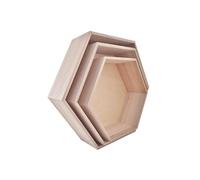 Youdoit Étagères hexagonales 3 pièces en bois