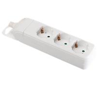 3-FACH DOSE WSOK - Bloc multiprise triple sans câble d'alimentation, blanc