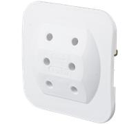 3-FACH EA WS - Triple adaptateur de fiche de KOPP, blanc