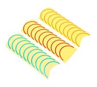 3 Feuilles Étiquettes D’indication, Arcs Colorés PVC Adhésif | Trois Feuilles Rouges Jaunes Vertes, Visibilité Claire, Pose sans Outil, Résistantes à L’eau Soleil, pour Maintenance
