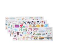 3 Feuilles Stickers Muraux Alphabet Lettres et Chiffres