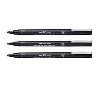 3 feutres de dessin uni pin - 0.03 mm - Noir - Uni-ball Noir