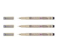3 feutres Pigma Micron 003 Sakura pointe extra fine 0.15mm noir G
