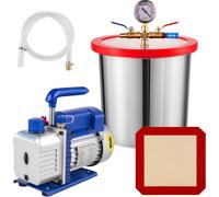 3 Gallon 12L Chambre à vide Pompe multifonction 85L/Min 3CFM Pompe à vide Pompe à vide en acier inoxydable