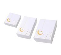 3 Geschenk-Schmuckschachteln, Schmuckschachteln aus Papier mit Mond- und Herz-Heißprägung, Set mit Ringbox, Box für Halskette, Ohrringe und Ohrstecker