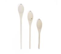 3 Grandes Cuillères en Bois Cuisine Touiller Tourner Mélanger 31 26 20 cm