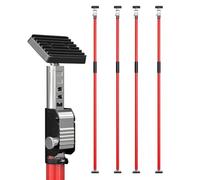 3-H Etai Telescopique Reglable 160-290cm,Tout Acier Épais, Rouge-4pcs | Charge Max 40kg, Étai de Soutien Télescopique pour Plafond Montage,Plaque de Plâtre,Cadre de Porte,