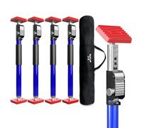 3-H Set de 4 Etai Telescopique Reglable 40-62cm, Étai de Porte Tout Acier Épais | Charge Max 75kg | Étai de Soutien Télescopique pour Plaque de Plâtre, Cadre de Porte, Installation d'armoire, Bleu