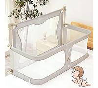 3 In 1 Lit Bebe,Berceau Cododo,120x50cm,lit Bébé Evolutif,Lit Cododo Bébé,lit Pliant Bébé,cododo Bebe Avec Moustiquaire,berceau Portable, Co-dormeur Pour Lit,réglable En Hauteur ( Color : Creamy-white